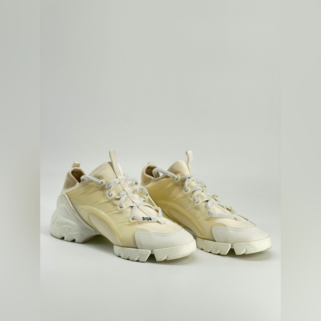 Cristian Dior D-Connect White Sneakers Women’s Size 38 1/2